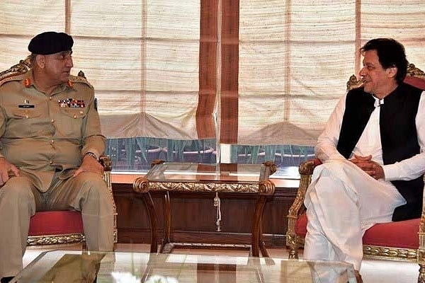 Pakistani Prime Minister Imran Khan with his Army Chief Qamar Javed Bajwa