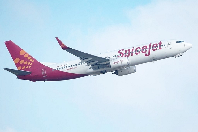 A SpiceJet airplane.&nbsp;