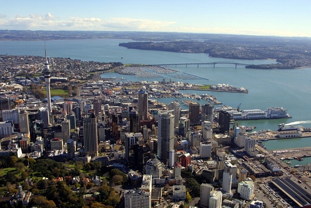 The Auckland Sky Tower in New Zealand’s capital. (Michael Bradley/Getty Images)