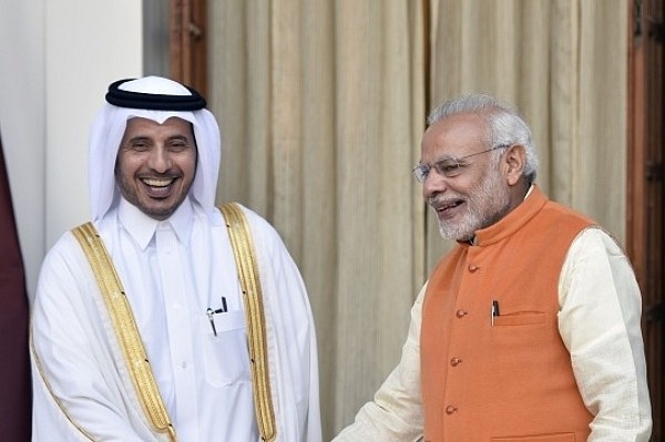 Prime Minister Narendra Modi and Qatar Prime Minister Abdullah bin Nasser bin Khalifa Al Thani (Photo credit: /AFP/GettyImages)