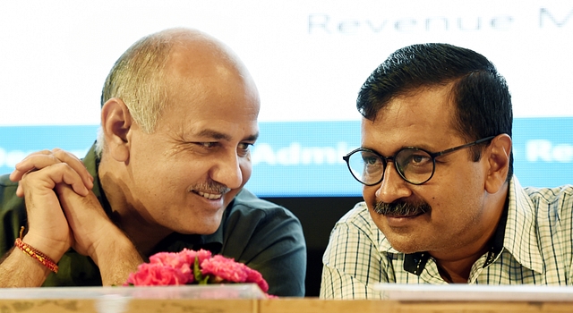 AAP supremo Arvind Kejriwal with his deputy Manish Sisodia (Arvind Yadav/Hindustan Times via Getty Images)&nbsp;