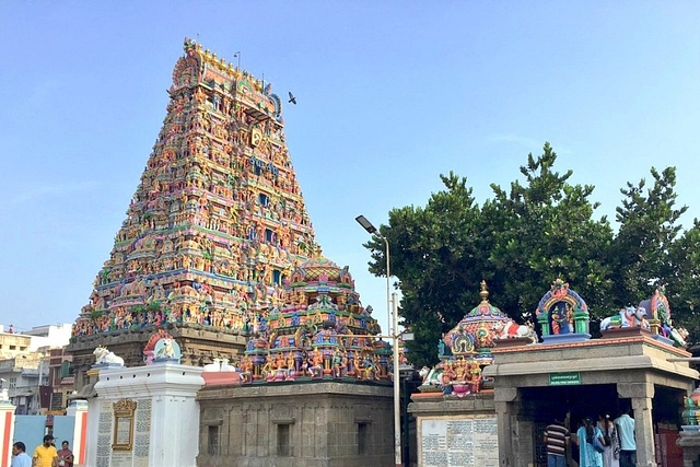 The Kapaleeshwarar Temple in Mylapore, Tamil Nadu. (@seyyedreza/Twitter)