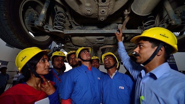 A Maruti Suzuki automobile skill training centre in Meerut. (Pradeep Gaur/Mint via Getty Images)