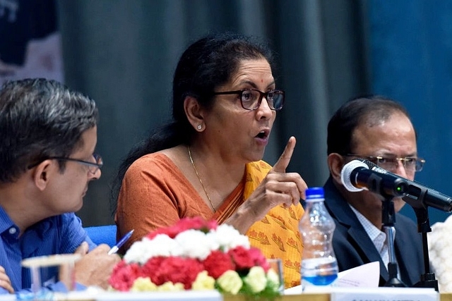 Defence Minister Nirmala Sitharaman. (Mohd Zakir/Hindustan Times via Getty Images)