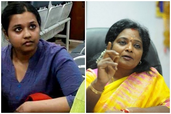 Lois Sofia (L)/Tamilisai Soundararajan (R)