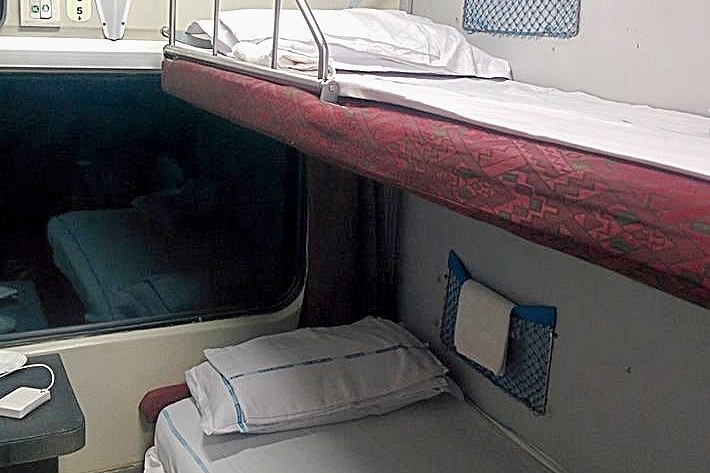 An AC coach in an Indian Train. (piv via Facebook)