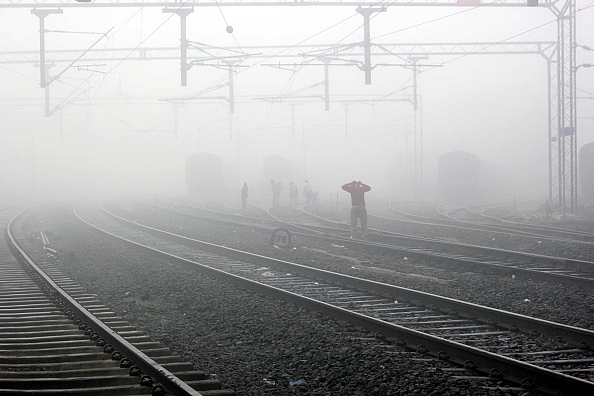 Railway lines in Indore (Photo by Shankar Mourya/Hindustan Times via Getty Images)