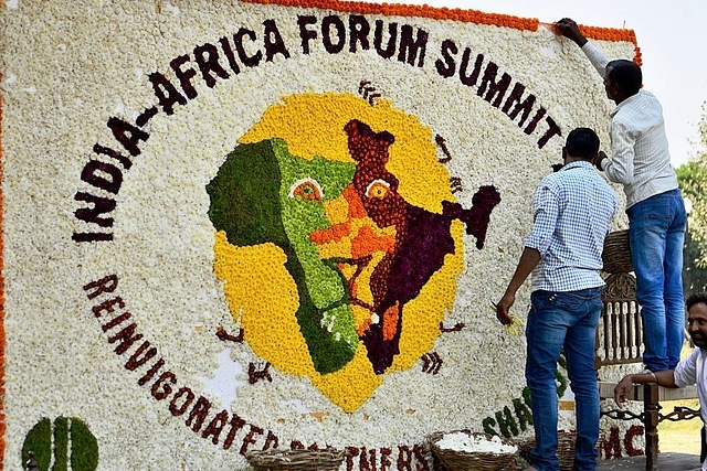 The India Africa summit in 2015. (riyanka Parashar/Mint via Getty Images)