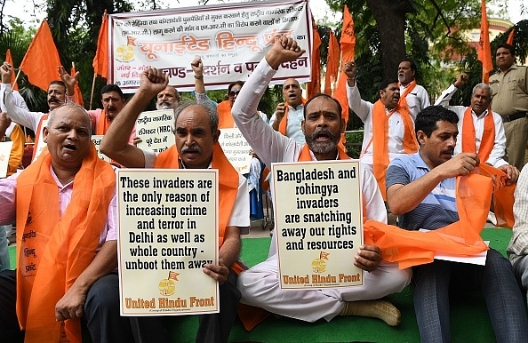 A rally seeking deportation of Rohingyas in Delhi in 2017