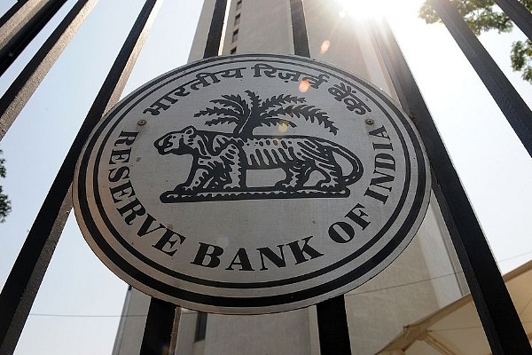 Reserve Bank of India (RBI) logo on the main entrance gate of the RBI headquarters in Mumbai (INDRANIL MUKHERJEE/AFP/Getty Images)