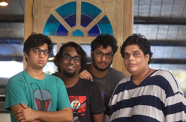 AIB crew with founding members Gursimran Khamba and Tanmay Bhat (R). (Satish Bate/Hindustan Times Via Getty Images )