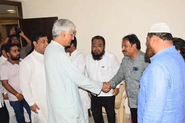 Leader of the Opposition in the Chattisgarh Assembly TS Singh Deo (bespectacled)