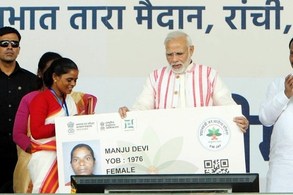 PM Modi inaugurates Ayushman Bharat in Jharkhand. (Parwaz Khan/Hindustan Times via Getty Images)