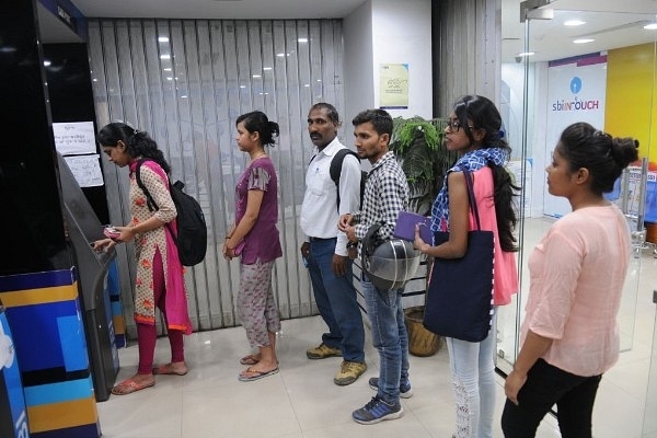 An SBI ATM. (AP Dube/Hindustan Times via Getty Images)