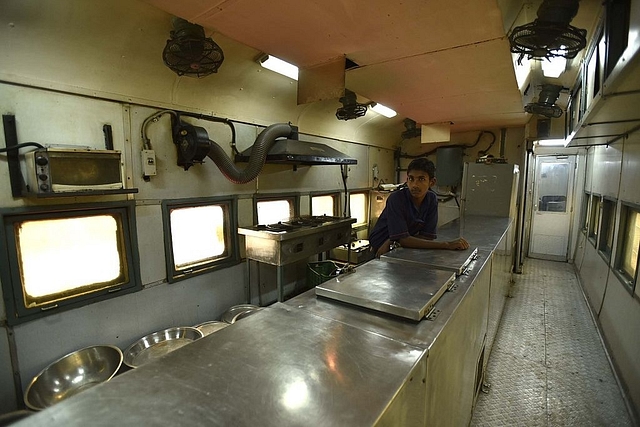 An Indian Railways pantry car. (Photo by Arun Sharma/Hindustan Times via Getty Images)