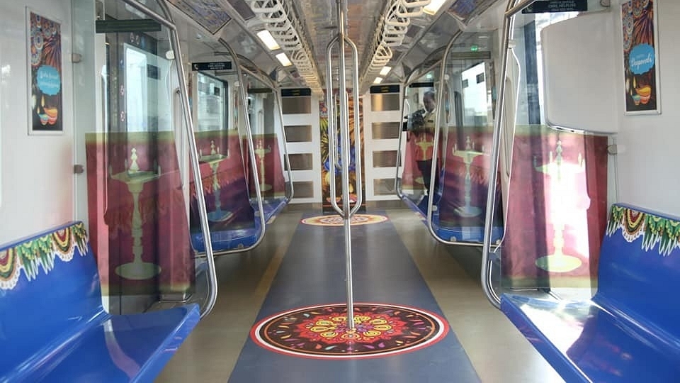 Deepavali Surprise For Chennai Metro Goers: Trains Decorated To Usher In ‘The Festival Of Lights’