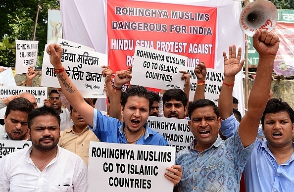A rally seeking deportation of Rohingyas in Delhi