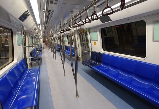 An Indian metro rail coach. (representative image) (Vipin Kumar/Hindustan Times via Getty Images)