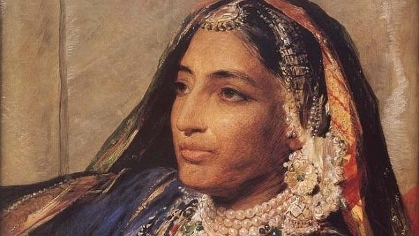 Necklace in the portrait of Maharani Jindal Kaur (George Richmond/Wikipedia)