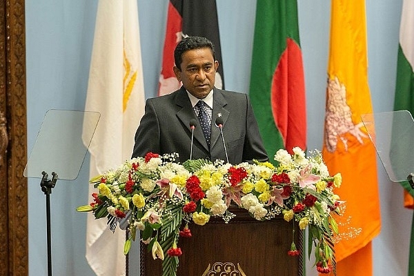 Maldivian ex-President Abdulla Yameen. (Narendra Shrestha/Pool via Getty Images)