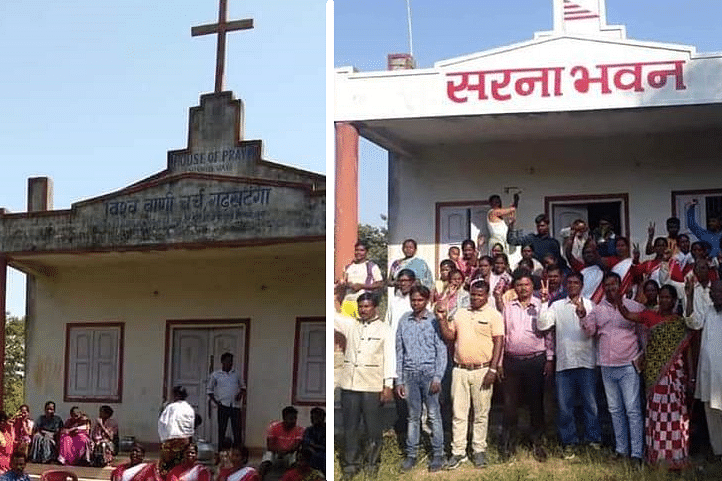 No Bible, Say Tribals: Cross Removed, Church Building On Tribal Land ‘Rechristened’ As Sarna Bhawan
