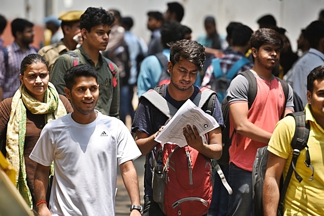 UPSC aspirants outside an examination centre after the preliminary exam 2018 (Raj K Raj/Hindustan Times via Getty Images)