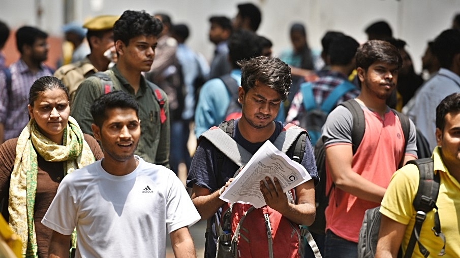 UPSC aspirants outside an examination centre after the preliminary exam 2018 (Representative image) (Raj K Raj/Hindustan Times via Getty Images)