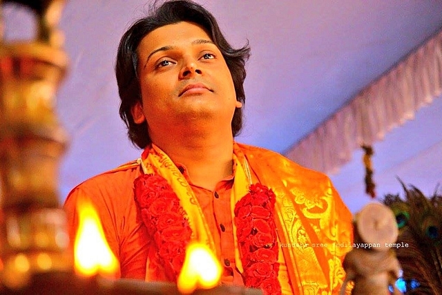 Ayyappa Dharma Sena leader and member of Priest family of Sabarimala Rahul Easwar (Pic: Facebook)