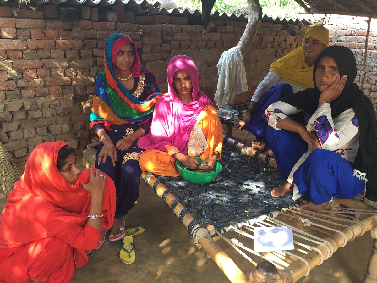 (On cot) Rakbar Khan’s wife Asmina in their house in Kolgaon, Mewat