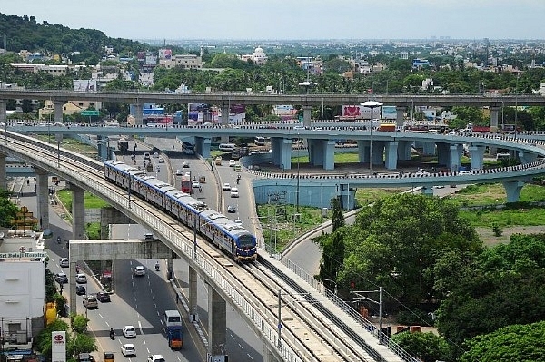 A Chennai Metro Rail (ARUN SANKAR/AFP/GettyImages)