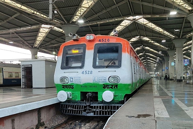 The Tricolour themed train. (@Central_Railway/Twitter)