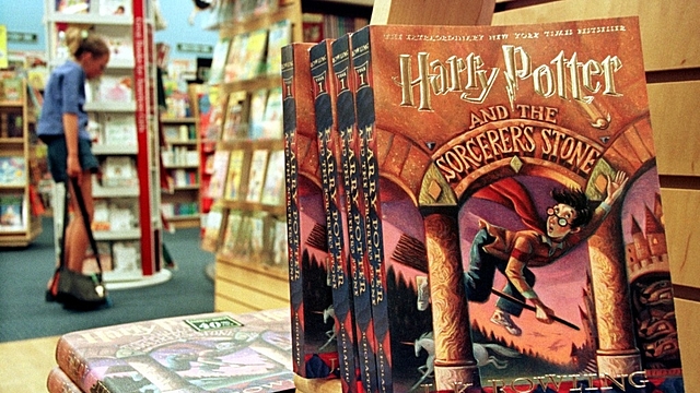 Copies of author J. K. Rowling’s Harry Potter series story books (Alex Wong/Newsmakers)