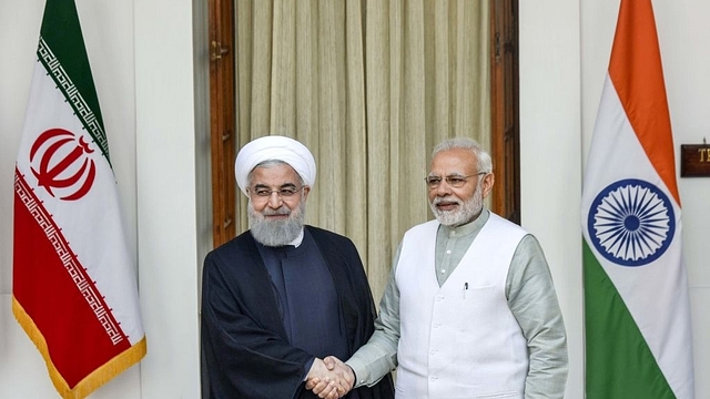  Iran President Dr. Hassan Rouhani shakes hands with PM Narendra Modi. (Vipin Kumar/Hindustan Times via Getty Images)