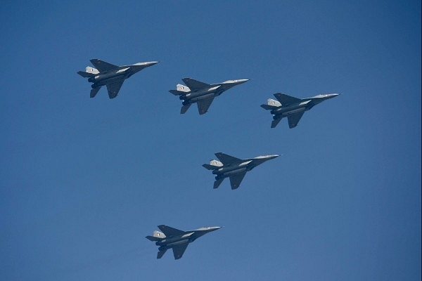 Mig-29s flying over Rajpath (Vipin Kumar/Hindustan Times via Getty Images)