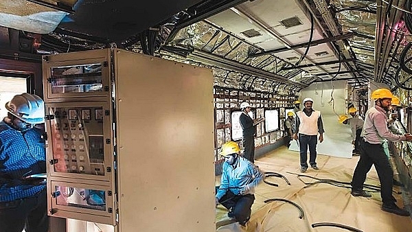 A train being built at Rae Bareli’s Modern Coach Factory. (Facebook)