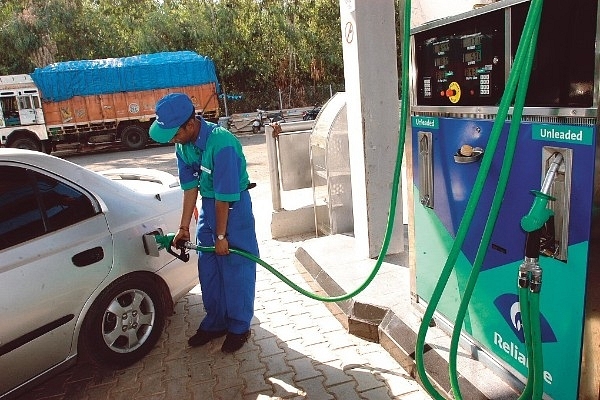 Reliance petrol station in Uttar Pradesh. (Shome Basu/The India Today Group/Getty Images)