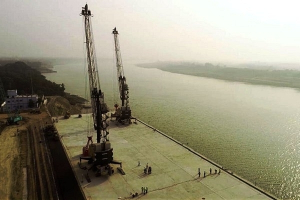 An inland waterways terminal at Varanasi. (@narendramodi/Twitter)