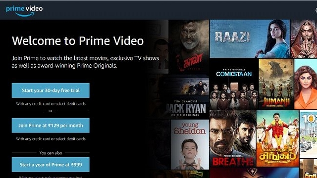 Airtel prepaid customers can purchase the plan online via the AirtelThanks app, Airtel.in, amazon.in and Amazon Pay. (Screen grab of Amazon Prime Video Website)&nbsp;