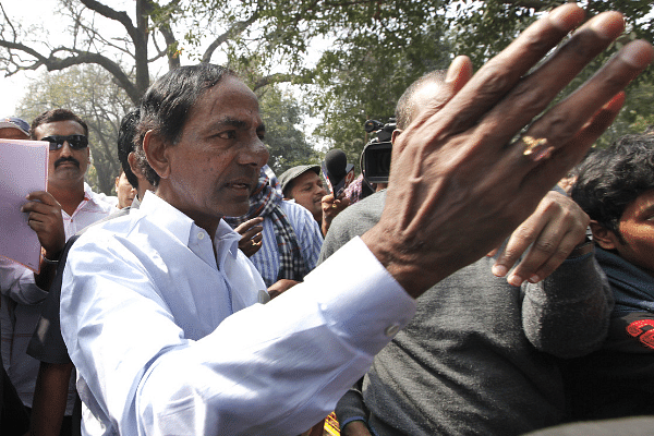 The core base of KCR’s Telangana Rashtra Samithi is disappointed. (Arvind Yadav/Hindustan Times via Getty Images)