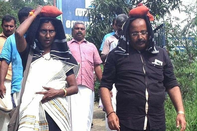 KP Sasikala on her way to Sabarimala (Pic: Facebook)