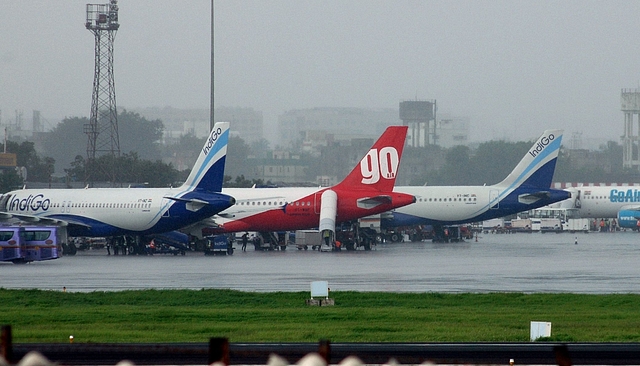 Indigo and Go Air Planes (Vijayanand Gupta/Hindustan Times via Getty Images)