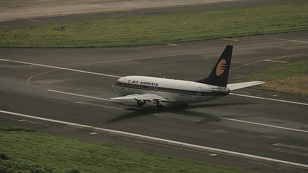 A Jet Airways plane on the runway (Ritesh Uttamchandani/Hindustan Times via Getty Images)