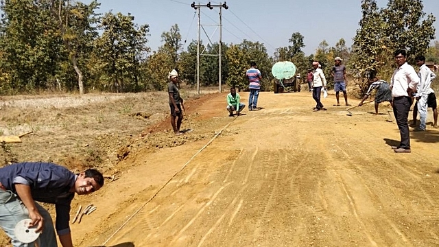  Picture of a road the Rural Development Department is building using Envirotac (Pic: Twitter)