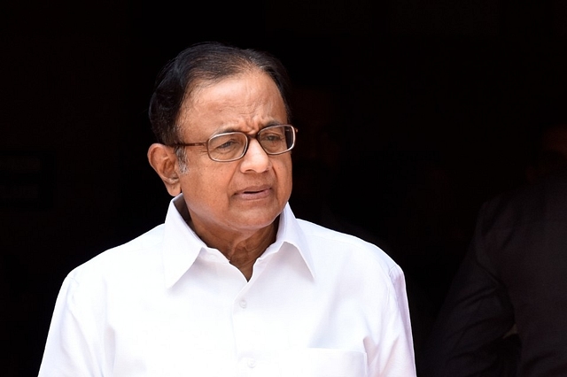 Former finance minister P Chidambaram. (Mohd Zakir/ Hindustan Times via GettyImages)&nbsp;