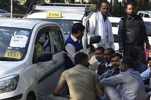 Representative image of Uber strike (Sonu Mehta/Hindustan Times via Getty Images)