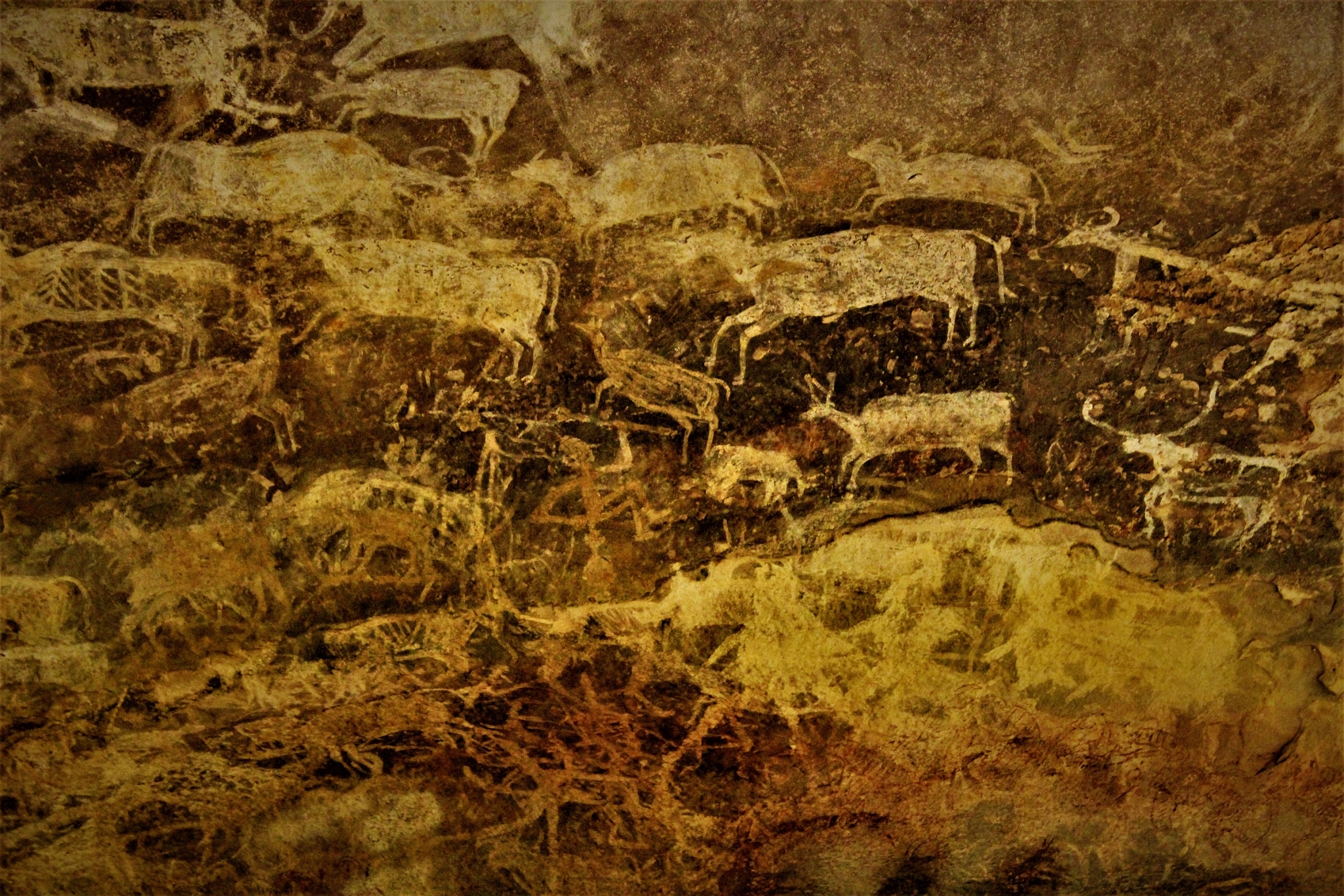 A Bhimbetaka cave painting