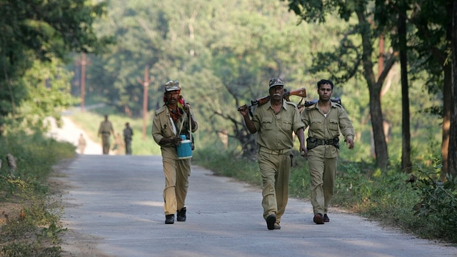 Indian police patrolling Naxal-hit areas.&nbsp; (Sattish Bate/Hindustan Times via Getty Images)