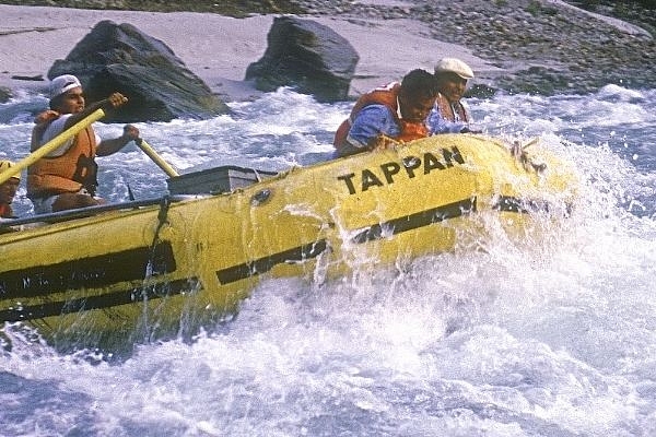 Water sports along the Ganga river. (Bhawan Singh/The India Today Group/Getty Images)