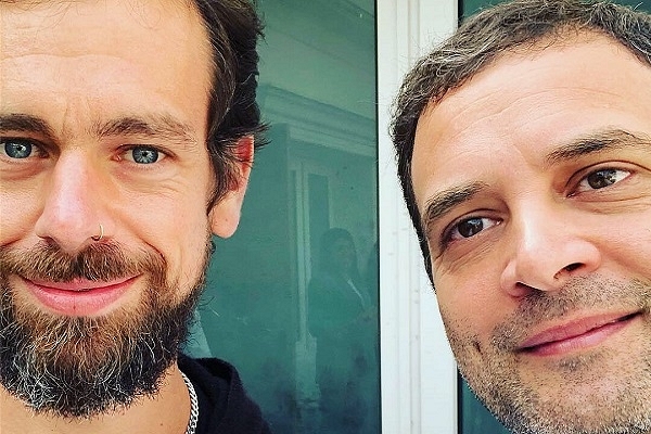 Jack Dorsey and Rahul Gandhi sharing a Selfie (@RahulGandhi/Twitter)