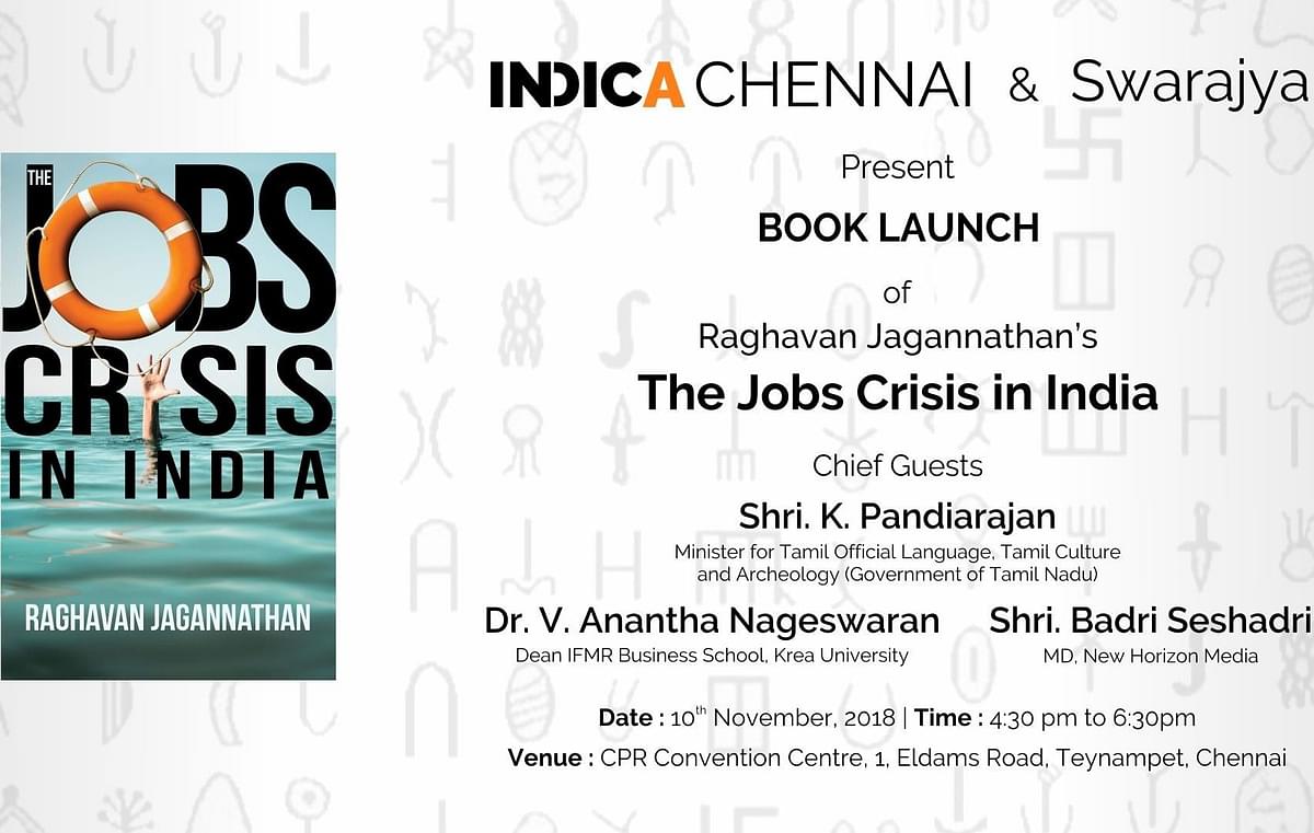 Attention Chennai: R Jagannathan’s Book To Be Launched In Your City This Saturday